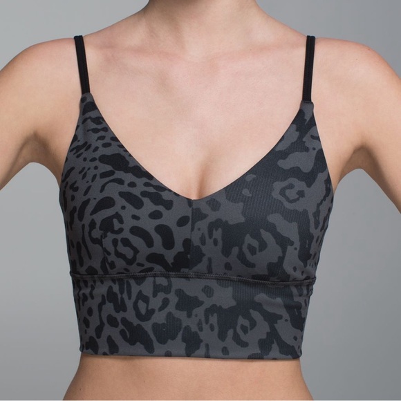 🍋Lululemon Solo Bra *Luon Animal Swirl Deep Coal Light - Picture 2 of 6